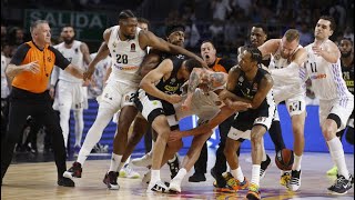 Pelea Real Madrid vs Partizan de Belgrado de la euroliga  yabusele hunter  fight euroleague game [upl. by Pitts]