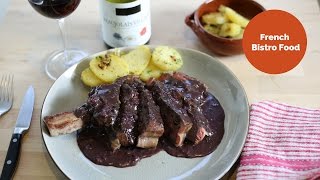 Ribeye Steak With Red Wine Sauce  French Bistro Recipes [upl. by Nabila]