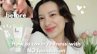 How to Cover Redness amp Rosacea WITHOUT Foundationskincare amp makeup for sensitive skin [upl. by Goldy]