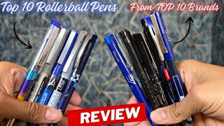 Top 10 Rollerball Pens In India From Top 10 Brands  Budget Pens  pen [upl. by Assisi]