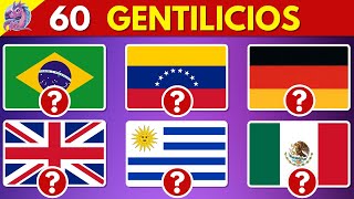 ADIVINA EL GENTILICIO 🌍  ¿Puedes Acertar [upl. by Erny]