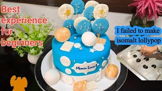 Fondant cake tutorial with homemade fondant [upl. by Einnob]