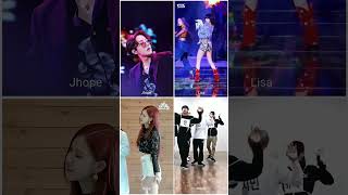 💜BTS dance vs Blackpink 💗 dance  Jhope Lisa Rose Jimin ytshorts btsblackpink shorts [upl. by Ule]