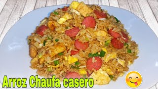 Como preparar Arroz Chaufa de Pollo Peruano Fácil y delícioso😋 Sabor Chifa💯 Arroz frito chino [upl. by Enairda]