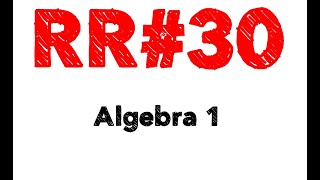 Regents Review 30 RR30 [upl. by Hoffert438]