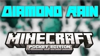 The UNLIMITED Diamond Rain Mod  Minecraft Pocket Edition [upl. by Bibi]