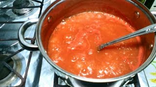 Como hacer Salsa de tomate para pupusas paso a paso [upl. by Icat]