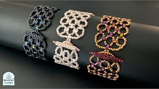 LIQUID LACE Beaded Bracelet Tutorial  Half Tila Bead Pattern  Peyote Stitch Toggle Bar [upl. by Ahsem]