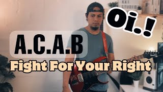 ACAB  Fight For Your Right  Chord Lyric amp Backing Track [upl. by Grenville]