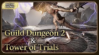 NIGHT CROWS Guild Dungeon 2 amp Tower of Trials｜New Update [upl. by Aym]