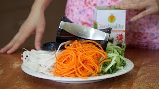 The Very Healthy Spiral Vegetable Slicer by Varietyland [upl. by Nairdad]