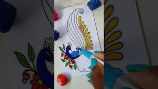 Beautiful Peacock 🦚  satisfying creativeart shorts [upl. by Grizelda626]