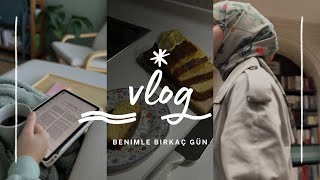 Sessiz Vlog Birkaç günüm Yükseklisans Limon soslu kek Kütüphane İSAM [upl. by Ralyat]