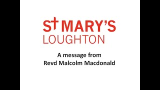 Message From Revd Malcolm Macdonald  Coronovirus  St Marys Loughton [upl. by Franklin128]