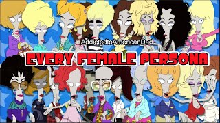 American Dad  Every Roger Female Persona [upl. by Lladnarc]