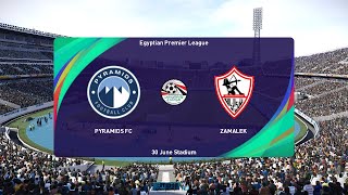 Pyramids FC vs Zamalek 20102024 Semifinal Egyptian Supercup PES 2021 [upl. by Olraced475]