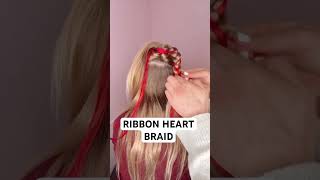 RIBBON HEART BRAID  Audrey and Victoria hairstyle PRODUCTS USED BELOW ⬇️ [upl. by Assirim935]