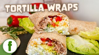 Tortilla Wraps mit Thunfisch und Tzaziki  Schnell amp Einfach zum selber machen [upl. by Toblat]