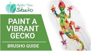 How to Paint a Bold and Vibrant Gecko using Brusho [upl. by Allbee]