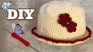 How to knit a baby hat on 69 monthsCrochet hats 😍diy crochet hats babyhat handmadeknitting [upl. by Kroll]