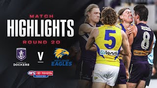 Fremantle v West Coast Eagles Highlights  Round 20 2024  AFL [upl. by Valeria]