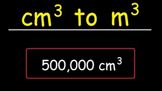 How To Convert Cubic Centimeters to Cubic Meters  cm3 to m3  Volume [upl. by Newel427]