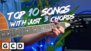 Play 10 guitar songs with 3 EASY chords  G C and D major [upl. by Anerahs]