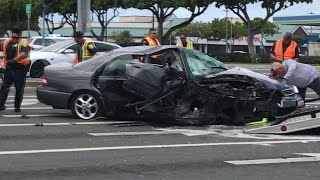 Fatal Ewa Beach crash Two bicyclists killed by driver losing control [upl. by Albertson]