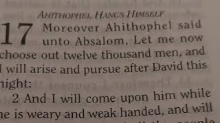 2Samuel Ch17 AHITHOPHEL HANGS HIMSELF📖Bible Study join us Day11 Challenge FaithStructure GOD2024 [upl. by Eciram344]