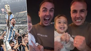 Mario Gotze celebrates Argentinas World Cup final win eight years after breaking Messis heart [upl. by Mascia]