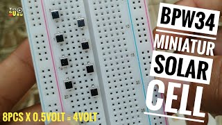 Micro Solar Cell BPW34 Photodiode Panel Surya Super Kecil [upl. by Ecirtnas]