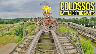 COLOSSOS Front amp Back Row POV  Heide Park Resort [upl. by Ssidnak792]