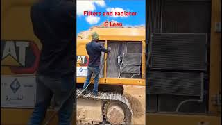 Filters and radiator clean excavator automobile greder shewal bulldozer rollar rollar [upl. by Diraf308]