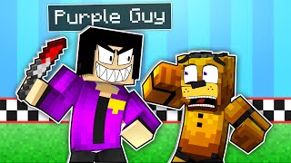 BECOMING PURPLE GUY  Minecraft FNAF Night 1 [upl. by Ayhtin535]