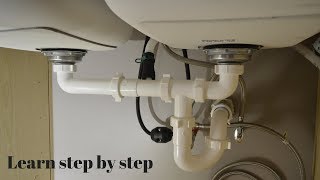 How to install the kitchen sink drain pipes [upl. by Weisman]