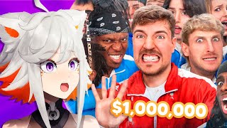 Deme Reacts to MrBeast 50 YouTubers Fight For 1000000 [upl. by Ransom]