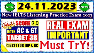 IELTS LISTENING PRACTICE TEST 2023 WITH ANSWERS  24112023 [upl. by Frederico]