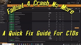 FALLOUT 4 CRASH NO MORE how i stopped experiencing crashes in fallout 4 [upl. by Weathers677]