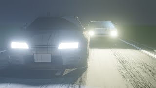 AE86 vs R32 Battle  Initial D  Blender Test [upl. by Ardried]