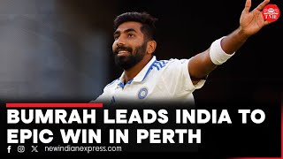 India vs Australia  Bumrah leads India to epic win in Perth [upl. by Eelyac]