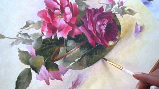 How to paint Roses Catharina Klein [upl. by Olra]