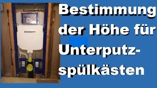 Berechnung der Einbauhöhe von Geberit Unterputzspülkästen für eine KORREKTE Sitzhöhe [upl. by Noraha]