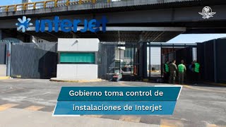 Gobierno federal asegura oficinas y mostradores de Interjet en el AICM [upl. by Vevina]