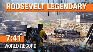 Division 2 Speedrun  Roosevelt Legendary 741 KIT [upl. by Adniuqal602]