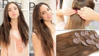 Cómo colocar extensiones de clip ♥ Mis tiendas favoritas [upl. by Ivo]