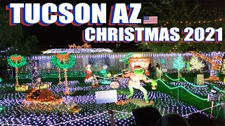 Tucson Arizona Winterhaven Festival Of Lights Christmas 2021 Virtual Walking Tour [upl. by Adierf]