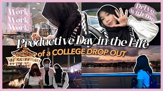 a PRODUCTIVE day in the life of a COLLEGE DROP OUT [upl. by Wehtta]