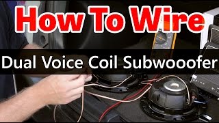 Dual Voice Coil Subwoofer wiring  Dual 2 ohm coils [upl. by Atteynad431]