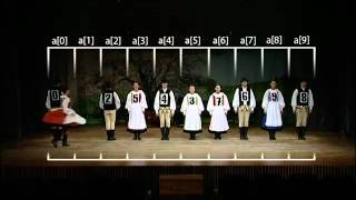 Shellsort with Hungarian Székely folk danceflv [upl. by Lancelot585]