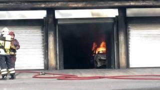 FireAde 2000 Two cars on fire inside a garage [upl. by Brendin]